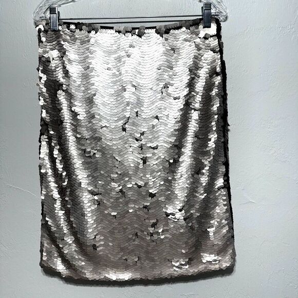 Zara Skirt Sequin All Over Rosegold Y2K Blogger Party Disco Womens sz Medium - Picture 6 of 6